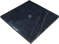 Quadratische Duschwanne aus schwarzem Marmor