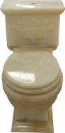 Toilette aus weißem Onyx