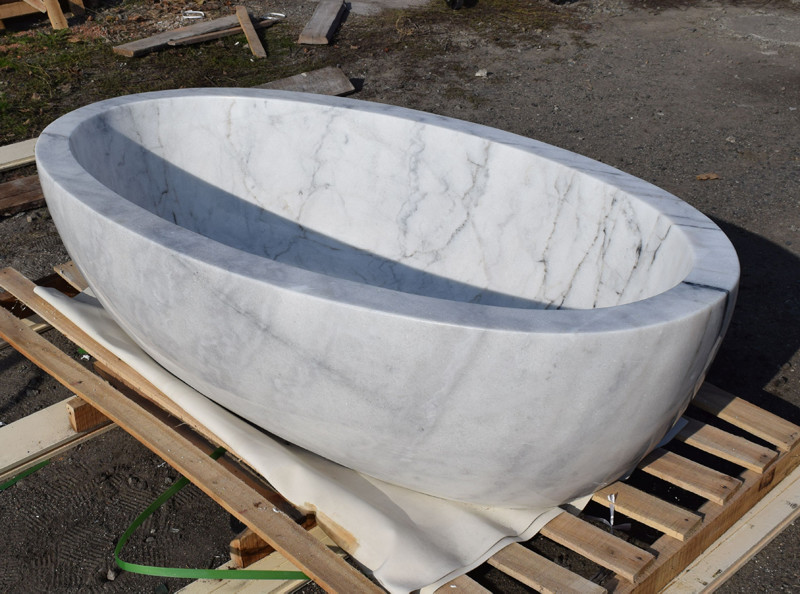 white moon stone bathtub
