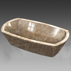 bathtube from marble light emperador