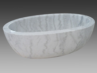 moon white beijing style marble bathtub