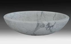 carrara marble oval bathtub