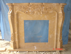 Fireplace from natural stone - henan yellow marble