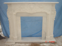 Fireplace from natural stone -  marble
