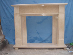 Fireplace from natural stone - galala extra marble