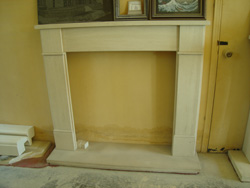 Fireplace from natural stone - galala extra marble
