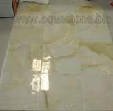 White onyx tile for floor and wall