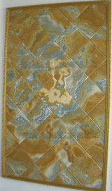 floore tile made out of blue onyx