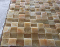 Honey onyx uneven face mosaic tile