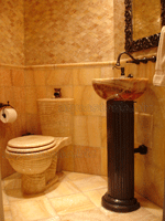 design of natural stone toilet and sink