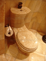 Toilettenschüssel aus Honig-Onyx, Projekt