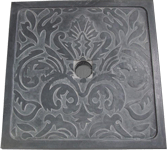 black carving shower tray