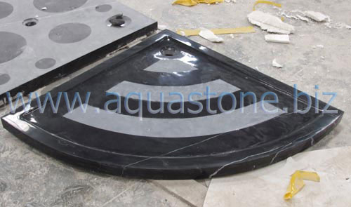 black marble shower tray