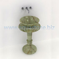 Green Onyx Pedestal Sink