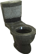 green stone toilet