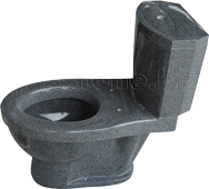 dark grey stone toilet