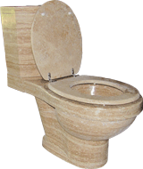travertine toilet