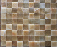 Мозаїка з медового оніксу з нерівною лицьовою стороною