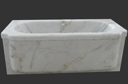 bianco moon white marble bathtub